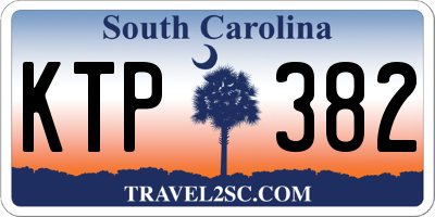 SC license plate KTP382