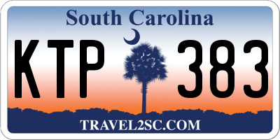 SC license plate KTP383