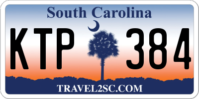 SC license plate KTP384