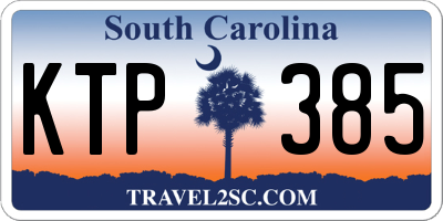 SC license plate KTP385