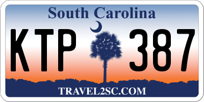 SC license plate KTP387