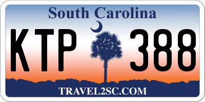 SC license plate KTP388