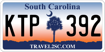 SC license plate KTP392