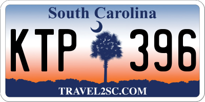 SC license plate KTP396