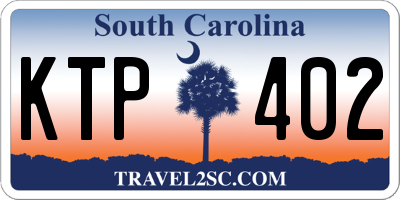 SC license plate KTP402