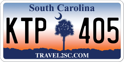 SC license plate KTP405