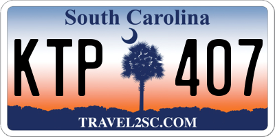 SC license plate KTP407
