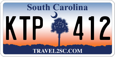 SC license plate KTP412