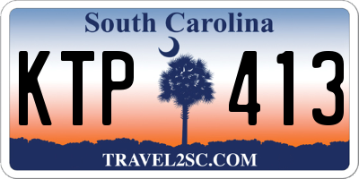 SC license plate KTP413