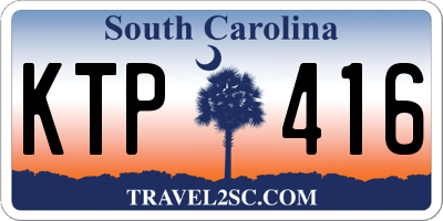 SC license plate KTP416