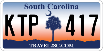 SC license plate KTP417