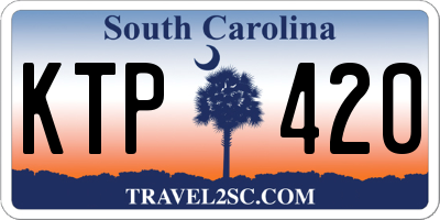 SC license plate KTP420