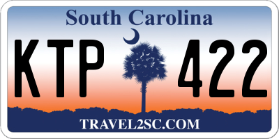 SC license plate KTP422