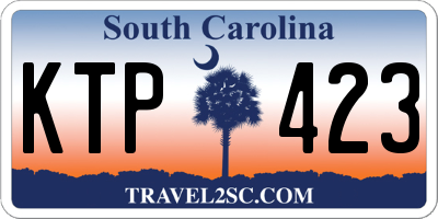 SC license plate KTP423