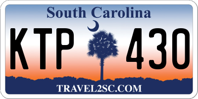 SC license plate KTP430