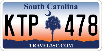SC license plate KTP478