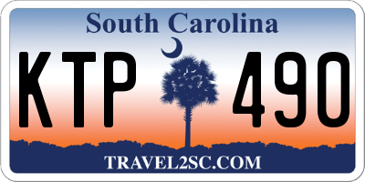 SC license plate KTP490