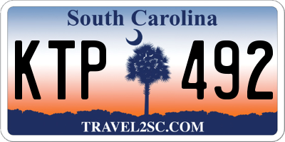 SC license plate KTP492