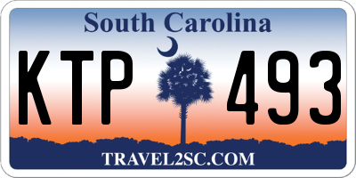 SC license plate KTP493
