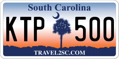 SC license plate KTP500