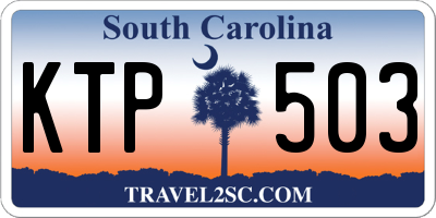 SC license plate KTP503