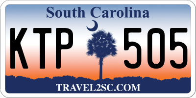 SC license plate KTP505