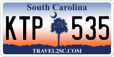 SC license plate KTP535