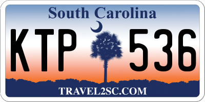 SC license plate KTP536