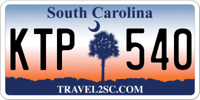 SC license plate KTP540