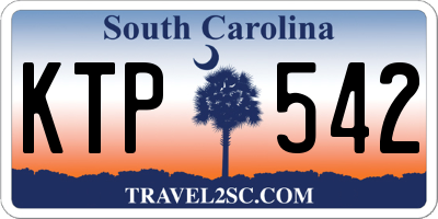SC license plate KTP542