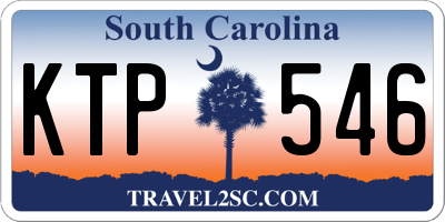 SC license plate KTP546