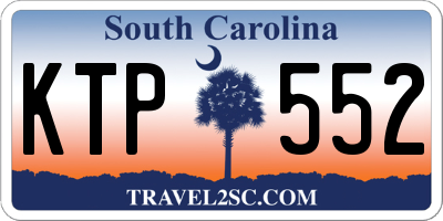 SC license plate KTP552