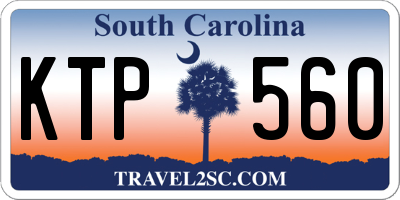 SC license plate KTP560