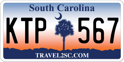 SC license plate KTP567