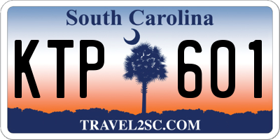SC license plate KTP601
