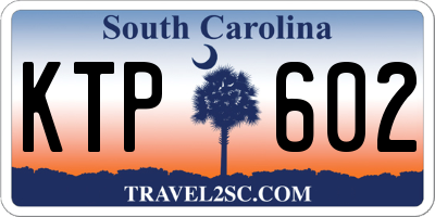 SC license plate KTP602