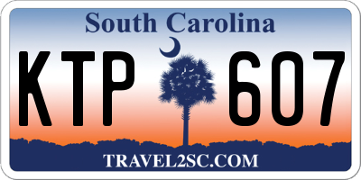 SC license plate KTP607
