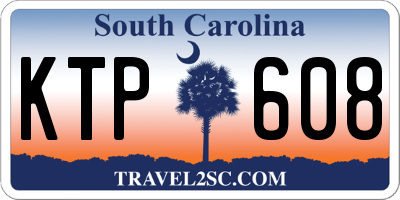 SC license plate KTP608