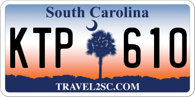 SC license plate KTP610