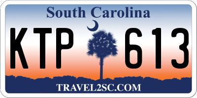 SC license plate KTP613
