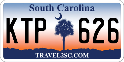 SC license plate KTP626