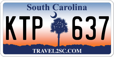 SC license plate KTP637