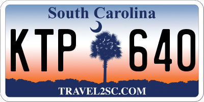 SC license plate KTP640