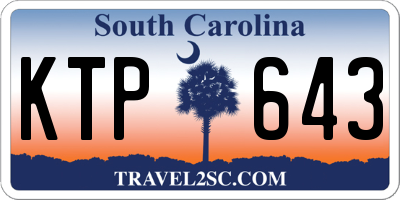 SC license plate KTP643