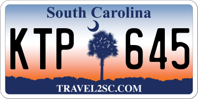 SC license plate KTP645