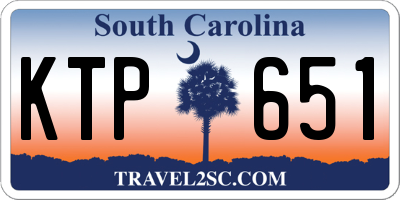 SC license plate KTP651