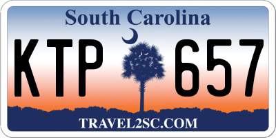 SC license plate KTP657
