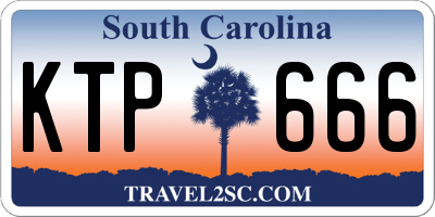 SC license plate KTP666