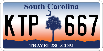 SC license plate KTP667