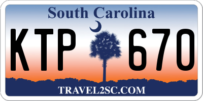 SC license plate KTP670